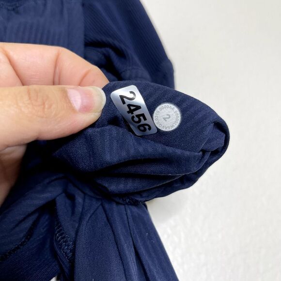 Lululemon Dance Studio Crop Pants Size 2 Track Swift Ankle Blue Drawstring Waist - Picture 5 of 12